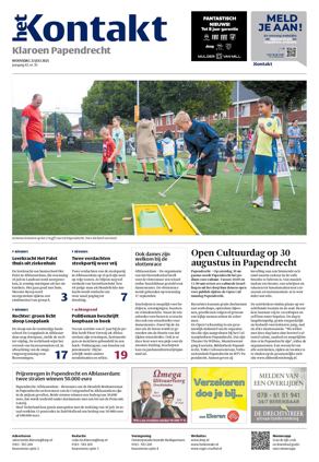Krant voorpagina